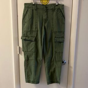 Woman’s pants green 14 jeans NEW cropped